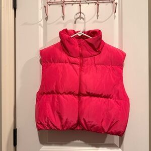 SHEIN Bright Pink Puffer Vest